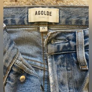 Agolde ripped light wash jeans